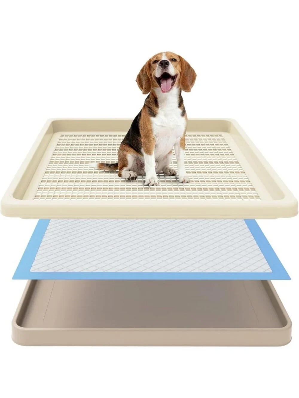 Indoor Dog Potty Tray for Puppies - 22x22 In, Easy-Clean, Leak-Resistant